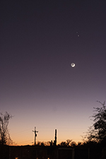 The Moon, Jupiter, and Saturn Wednesday December 16, 2020