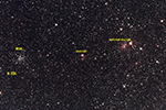 M36 and NGC1931 and environs.  Labeled image