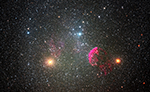 IC443 and IC444 and environs, labeled image